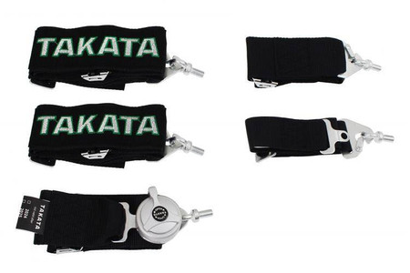 Pasy sportowe 5-punktowe 3" czarne – Takata Replica, harness