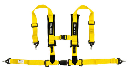 Racing seat belts SLIDE V2 yellow 4p 2" E4
