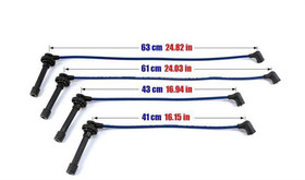 Przewody zapłonowe Nissan 100NX Almera Primera 1.4 1.6L 90-00 Niebieskie