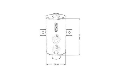 Oil Catch Tank 0.75L Czarny