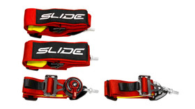 Pasy sportowe SLIDE V2 Quick carbon czerwone 4p 3"