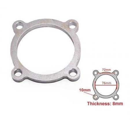 Downpipe Flange T3 T4 GT30 GT35 4 Bolts 3"