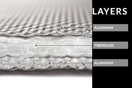 Heat Shield 12mm 60x60cm Aluminum Extreme for floor and tunnel