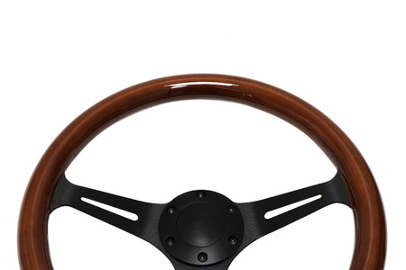 Steering wheel 350 mm – wood, Black