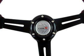 PRO sport steering wheel 350 mm black leather – 40 mm offset