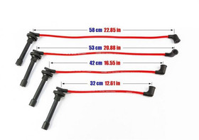 Ignition Leads Honda Civic Prelude IV V Accord VI 87-01 Red