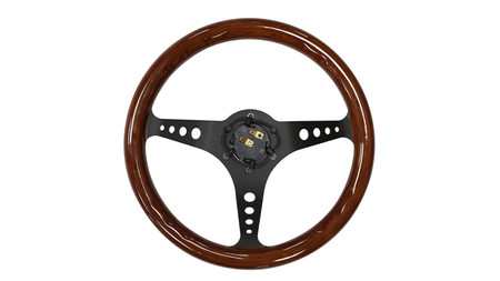 Steering wheel 350 mm – wood, Black