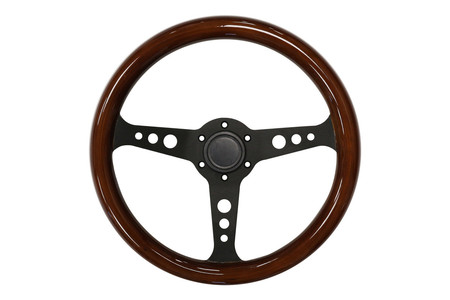 Steering wheel 350 mm – wood, Black
