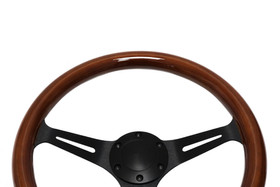 Steering wheel 350 mm – wood, Black