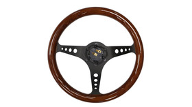 Steering wheel 350 mm – wood, Black