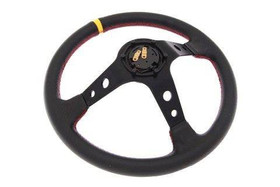 PRO sport steering wheel 350 mm yellow carbon – 80 mm offset