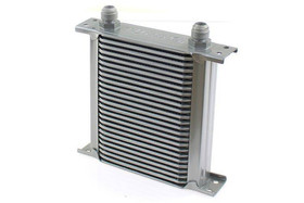 Oil Cooler Slim Line 25-Row 140x195x50 AN8 Silver