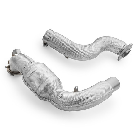 Downpipe Mercedes AMG A35 GPF W177 4MATIC DPF OFF with OBD catalytic converter and heat shield