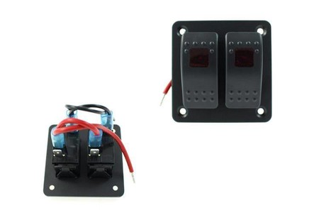 Alu panel switchON/OFFx2 Red