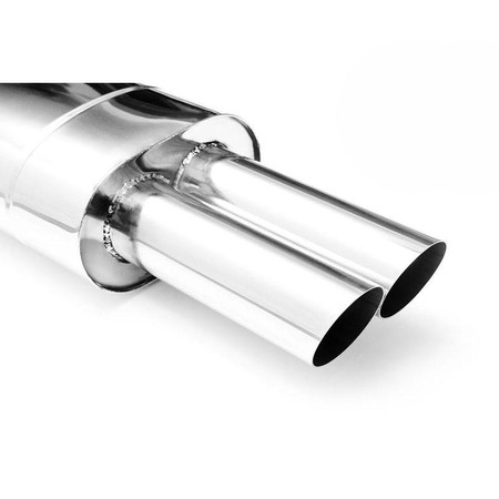 Universal elliptical muffler E102 60 with embossing