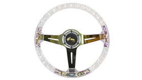 SLIDE steering wheel 350 mm acrylic transparent NeoChrome - 70 mm offset 