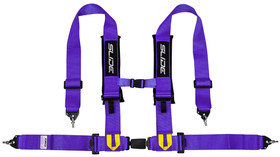 Racing seat belts SLIDE V2 purple 4p 3" E4
