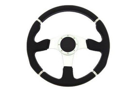 PRO sport steering wheel 350 mm black leather – 0 mm offset
