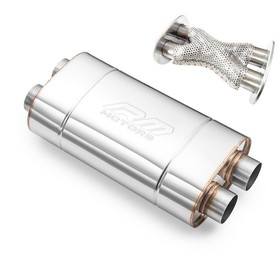 Universal Sports Muffler EX006 Elliptical X-PIPE – Stainless Steel T304