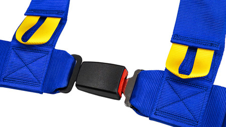Racing seat belts SLIDE V2 dark blue 4p 3" E4 