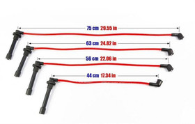 Ignition Leads Honda CRX Civic LOGO 92-02 Red