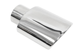 Końcówka tłumika 120×75 mm, wejście 63 mm – polerowana
