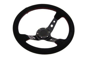 PRO sport steering wheel 350 mm black suede – 80 mm offset