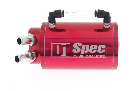 Oil Catch Tank 15mm Red D1Spec