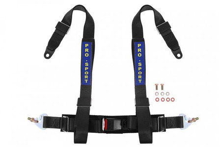 Racing harness 4p 2" Black Pro Racing Sport