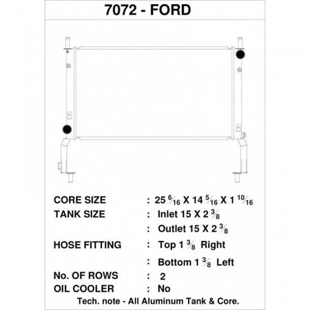 Radiator Ford Mustang EcoBoost Mk6 2.3L Coupe CSF
