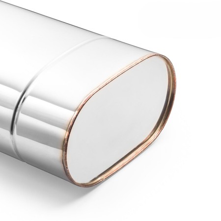 Sports Free-Flow Muffler E010 Elliptical – Without Embossing, Universal, Stainless Steel T304