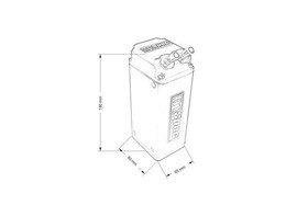 Oil Catch Tank 15mm Niebieski Kwadratowy D1Spec