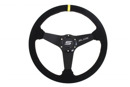 Sport steering wheel SLIDE 350mm offset:20mm Suede Yellow