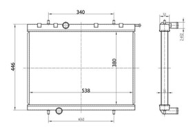 Sportowa chłodnica wody Peugeot Citroën 1.4 1.6 2.0L