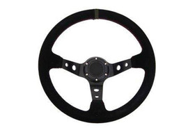 PRO sport steering wheel 350 mm black suede – 80 mm offset
