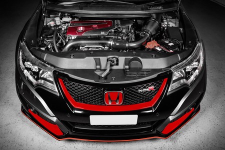 Osłona silnika Honda FK8 FK2 czarno-czerwona Eventuri