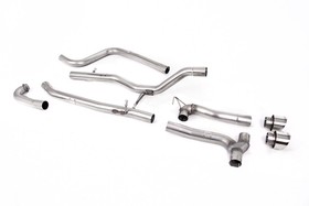 Cat-back Ford Fiesta MK8 1.0T EcoBoost ST-Line 3 & 5 Door ( Non-OPF/GPF Models Only ) - Dual Outlet Maxton Kits 2017 - 2019 ( Louder ) Milltek Sport