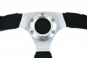 PRO sport steering wheel 350 mm black leather – 0 mm offset