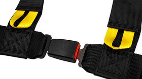 Racing seat belts SLIDE V2 black 4p 3" E4
