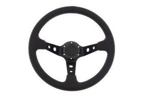 PRO sport steering wheel 350 mm black leather – 80 mm offset