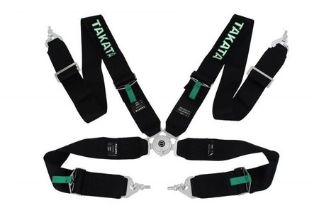 Racing seat belts 4p 3" Black - Takata Replica harness