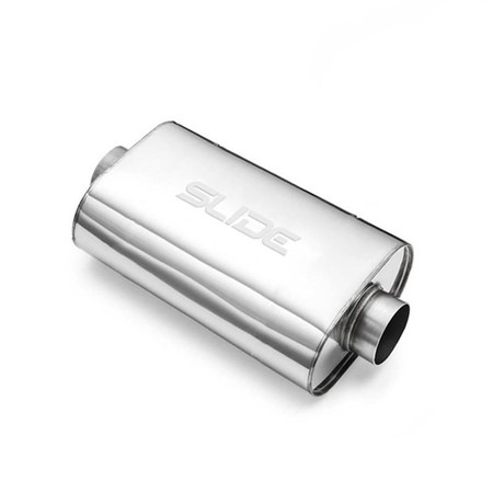 Center muffler 51mm/350mm SLIDE 304SS 