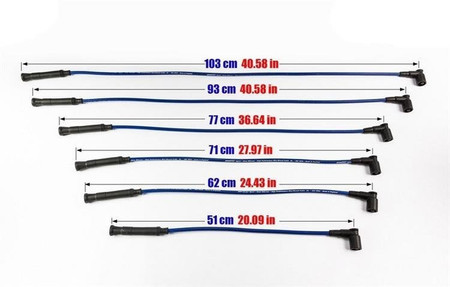 Przewody zapłonowe BMW 535I M5 635CSI 732I 735I 745I 84-95 Czerwone