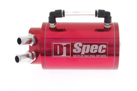 Oil Catch Tank 9mm Red D1Spec