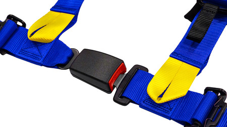 Racing seat belts SLIDE V2 dark blue 4p 2" E4 