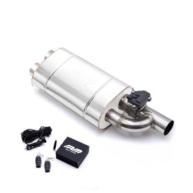 Tłumik przelotowy z zaworem elektrycznym EV03 63/300/E/L