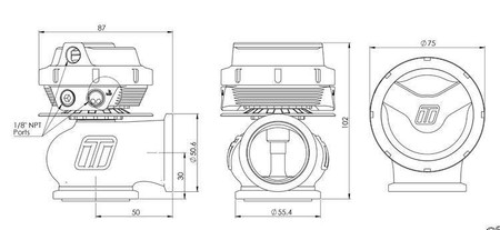 Wastegate Turbosmart Compgate 40mm 0.5 Bar Gen V