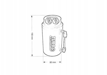 Oil Catch Tank 0.7L 15mm Czerwony
