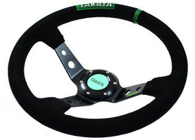 Kierownica sportowa PRO 350 mm Takata zamszowa – offset 80 mm