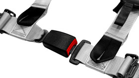 Racing seat belts SLIDE V2 silver 4p 2" E4